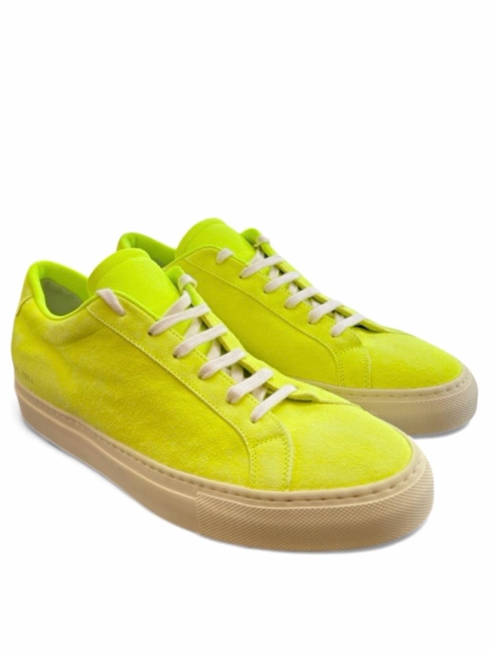 Common Projects Fluorescent Yellow Achilles Low Sneakers Size US 10 Men’s/ EU 43